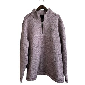 TOMMY BAHAMA Glacier Bay Heathered Quarter Zip Pullover